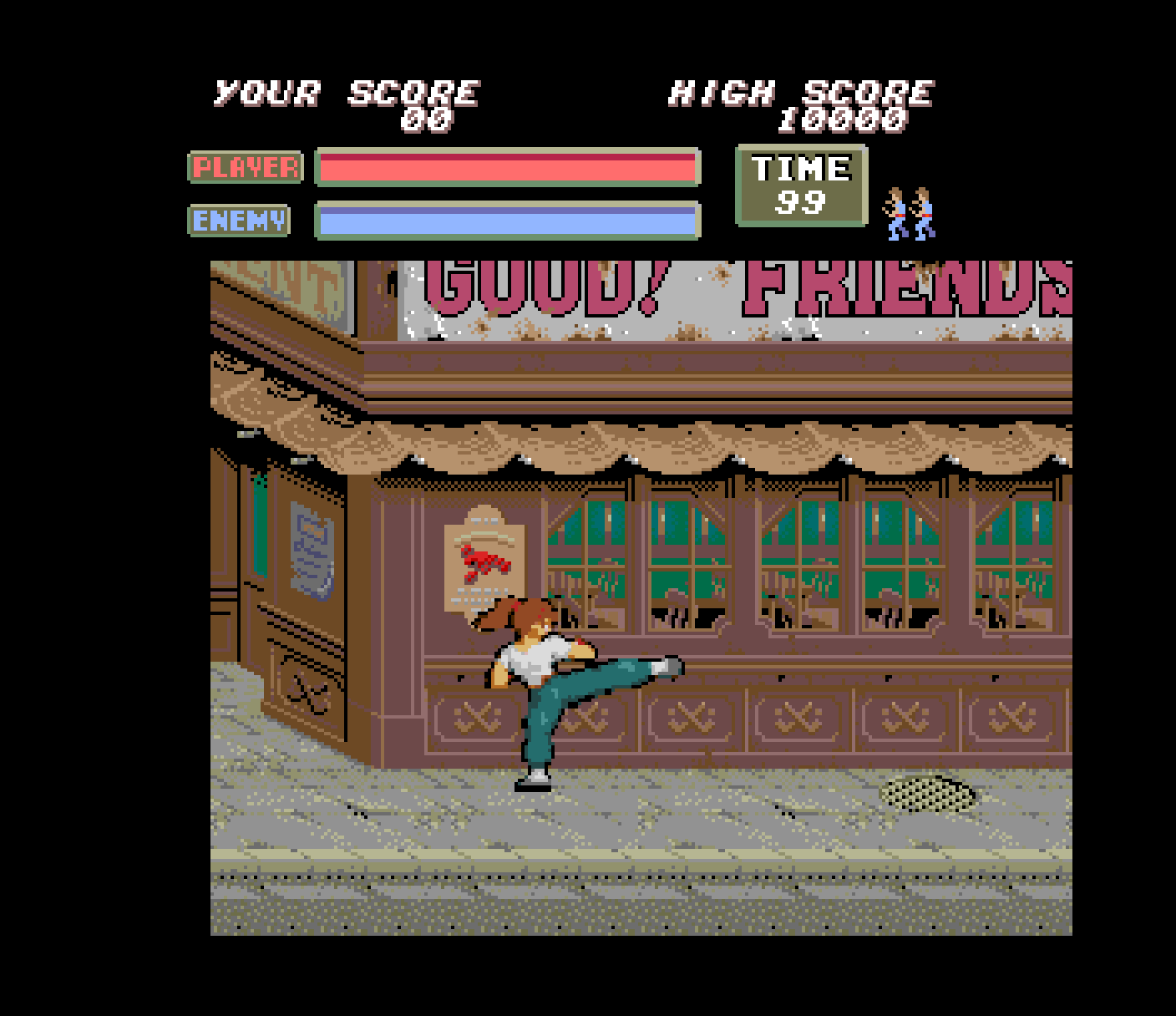 Veronica's spinning back kick.
