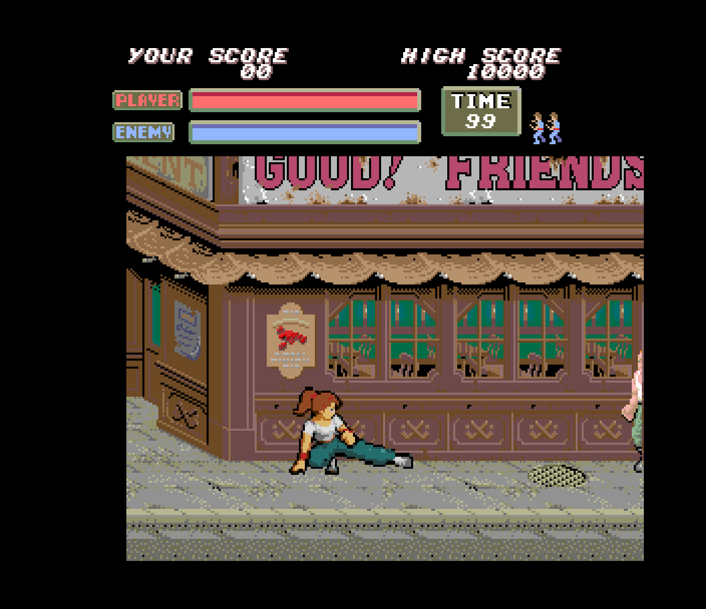 Veronica's low sweep.