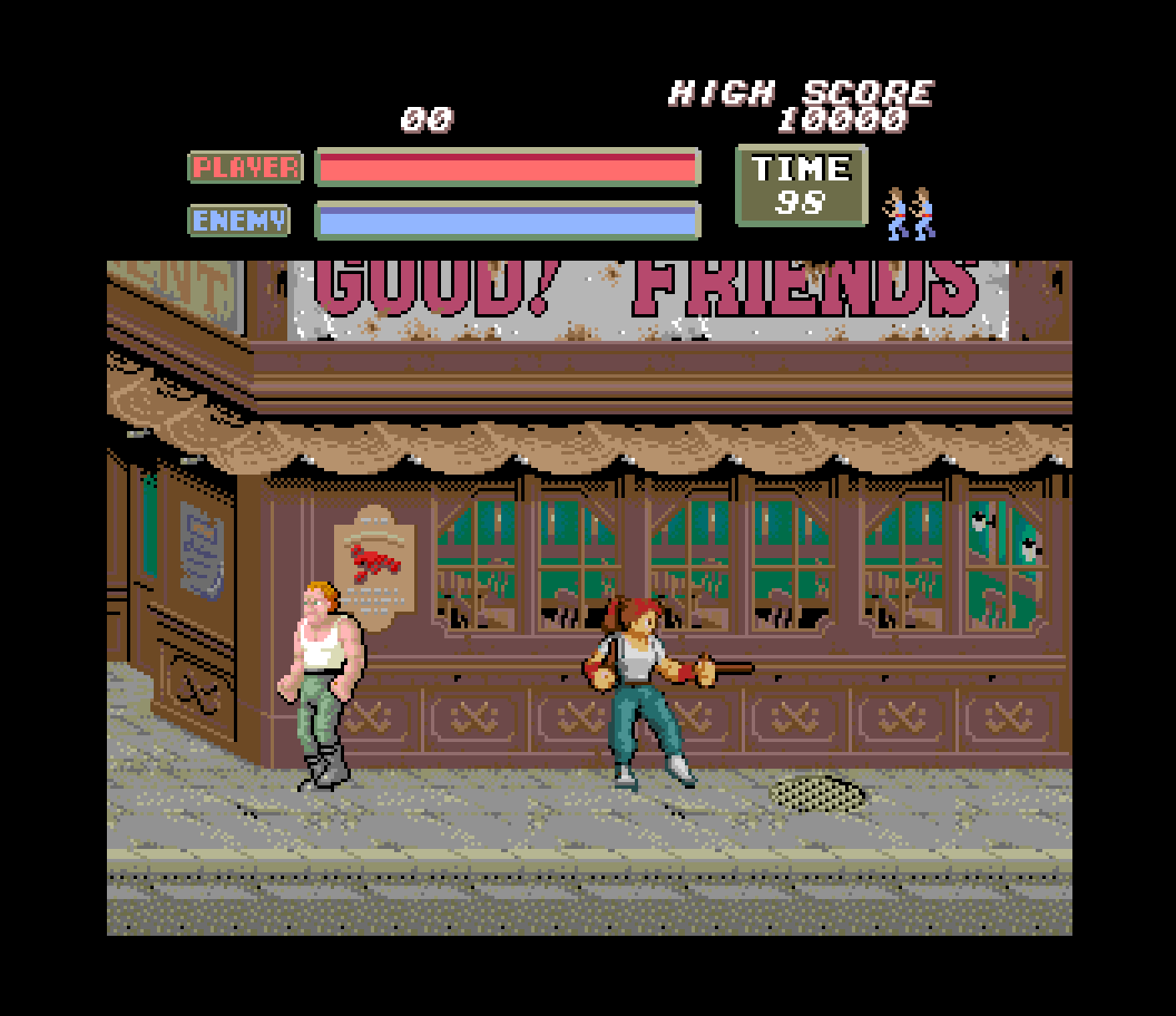 Veronica fighting with tonfa.